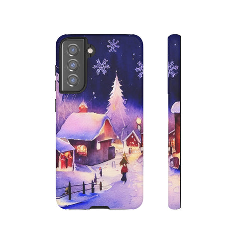 Christmas Homes in the Snow - Impact Resistant Phone Case Samsung Galaxy S21 FE Matte